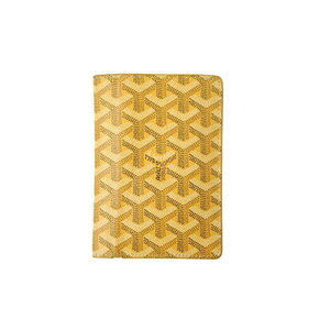 GOYARD Passport Wallet Card Grenelle Herringbone Pattern Yellow